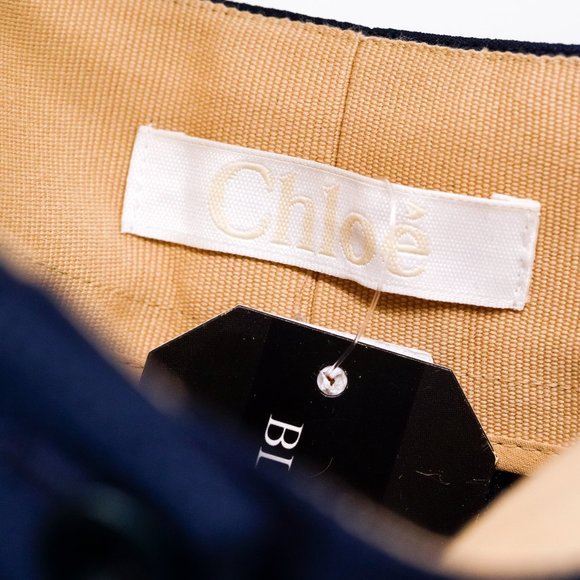 Chloe Deep Blue Wide-Leg High Waisted Trousers - Picture 4 of 11